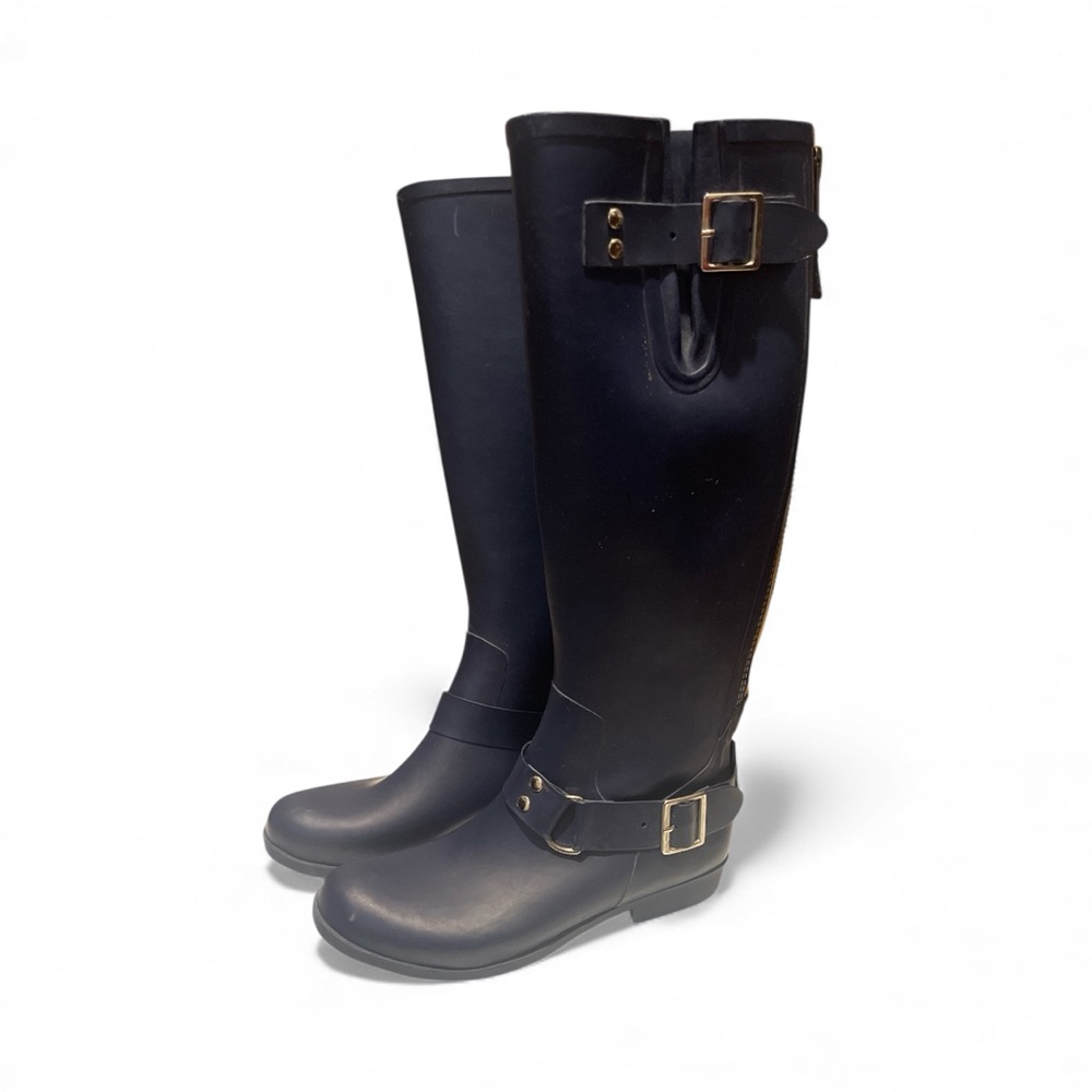 Steve Madden Tsunami Blue navy raining Boots - Picture 2 of 9